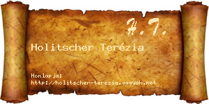Holitscher Terézia névjegykártya
